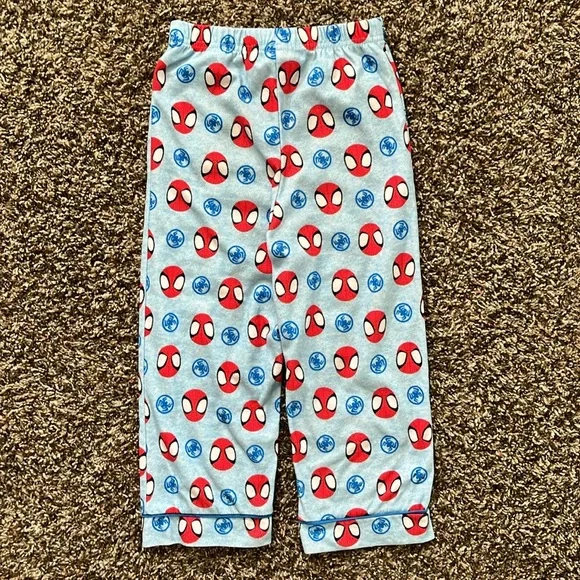 Marvel Spiderman Blue Red Pajama Pants, Elastic Waist, Size 5T Polyester - Picture 6 of 9